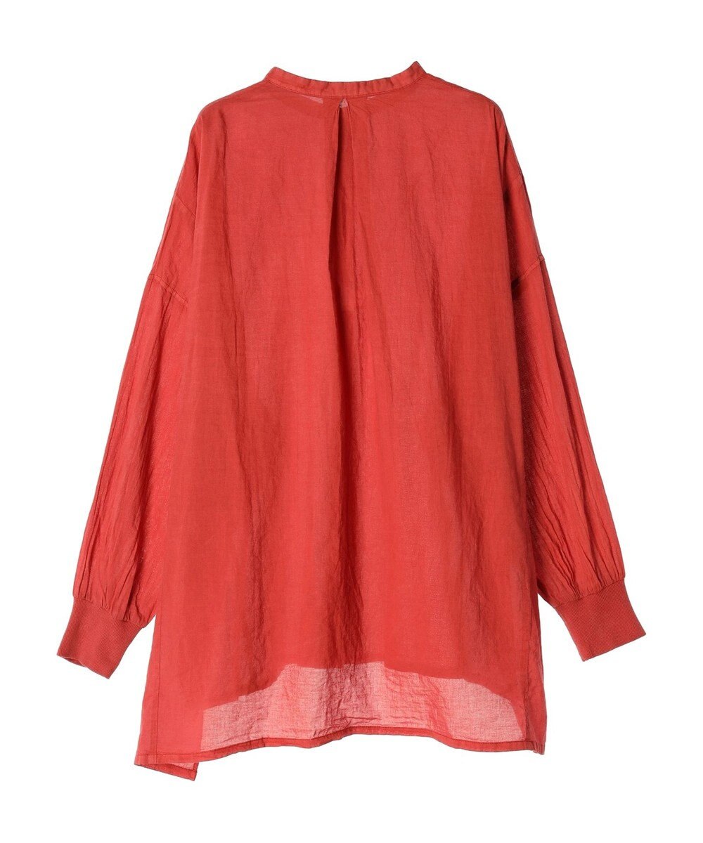 CRAFT STANDARD BOUTIQUE シアーボイルピグメント染めバンドカラーシャツ 