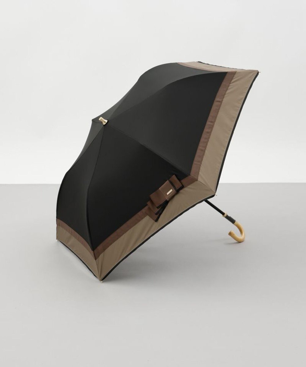 AURORA 【 Beaurance （ビューランス）】サマーシールド　リボン切り継ぎ加工晴雨兼用パラソル（折りたたみ） 