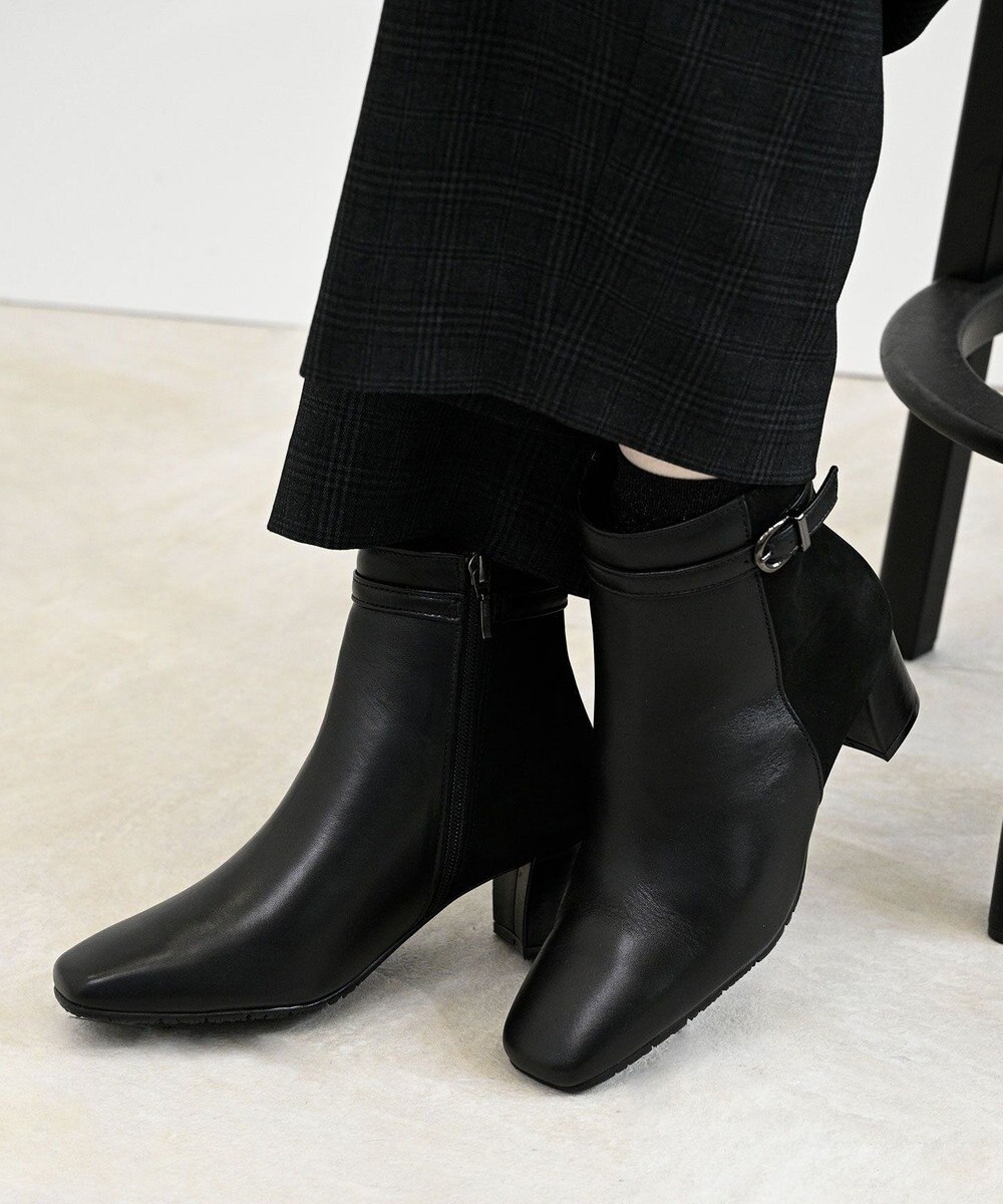 Pointer 本革スエードコンビショートブーツ 