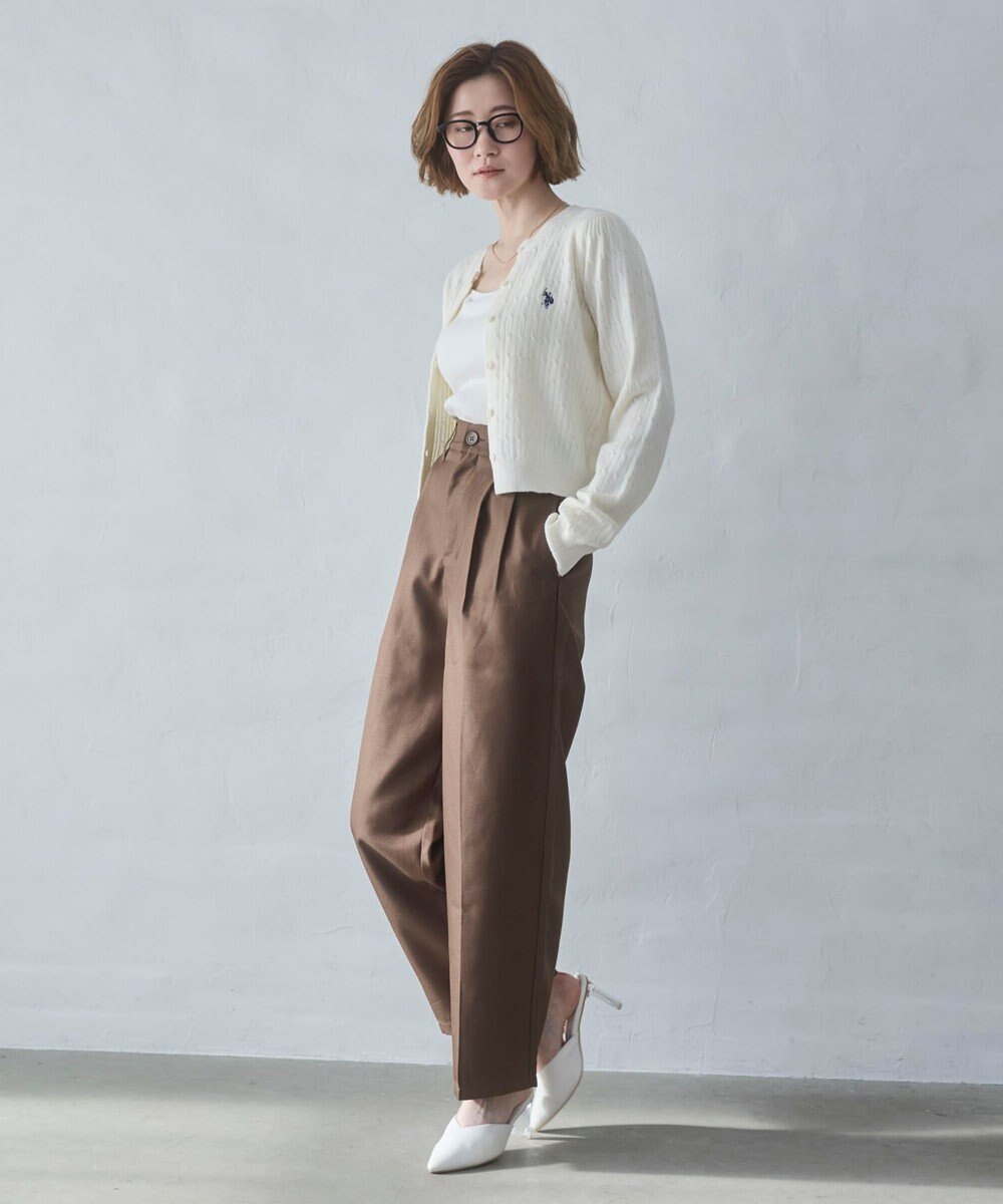 WEGO 【26年春新作】別注USPOLOケーブルニットカーデ 