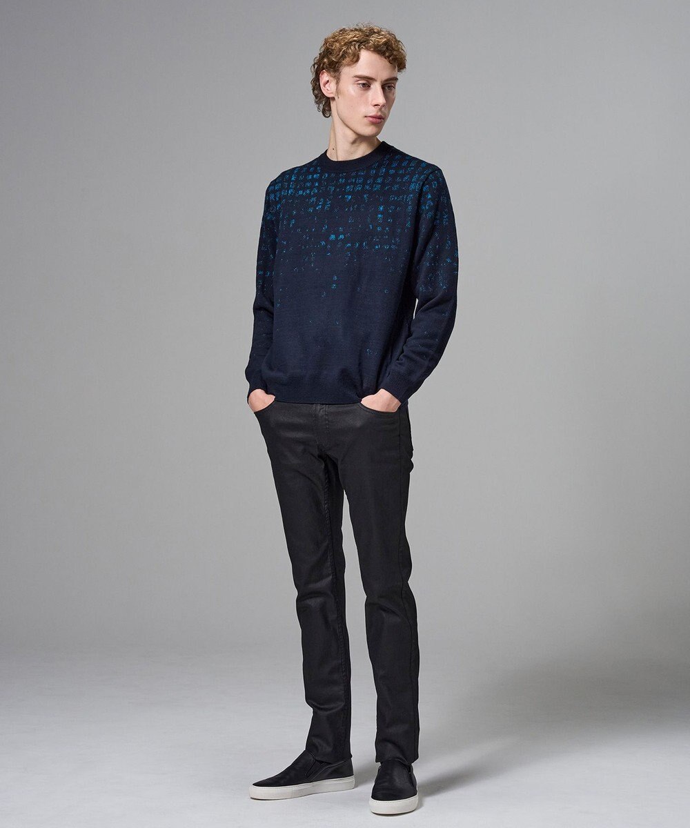 JOSEPH HOMME ドローイングブレイドジャガード　クルーネック長袖ニット 