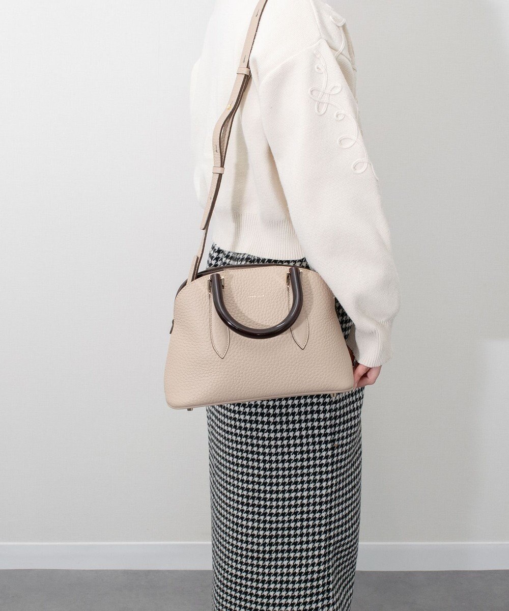 INTER-CHAUSSURES 【LORISTELLA】シュリンクレザーハンドバッグ 