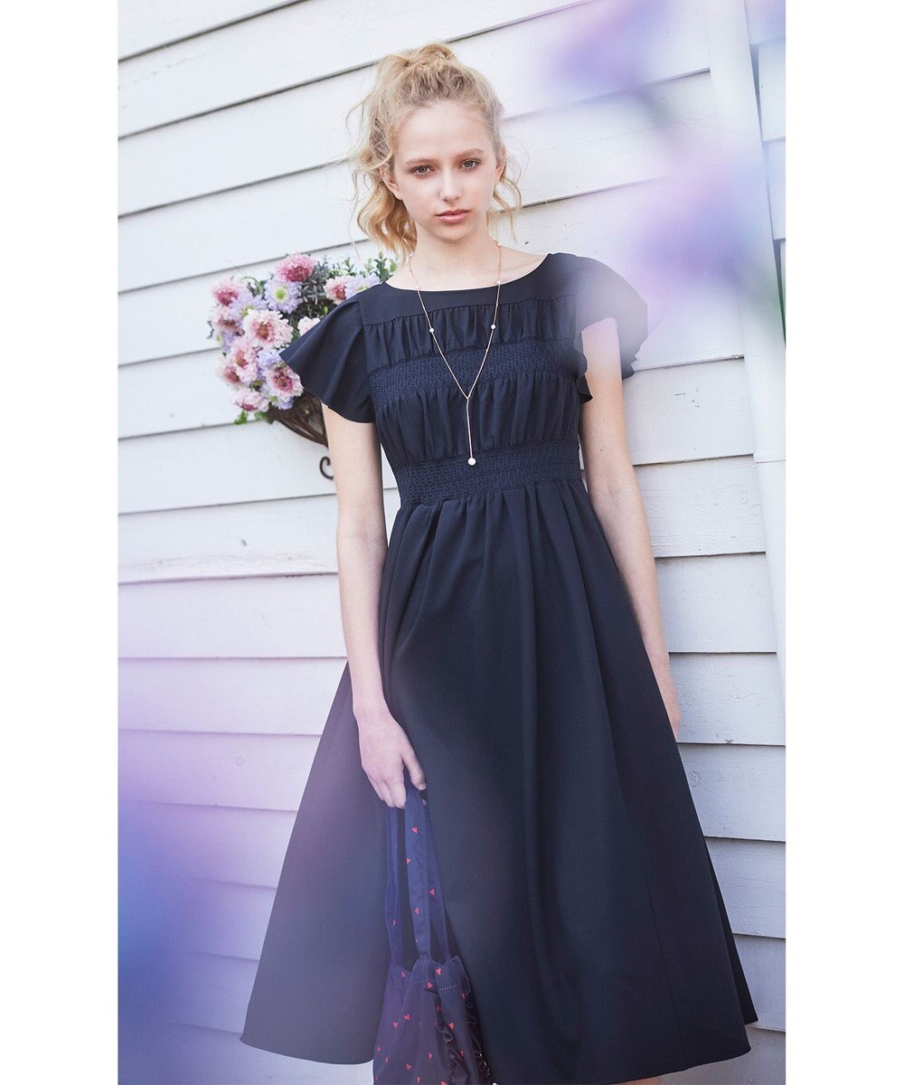 TOCCA 【洗える・接触冷感・UVカット・消臭】SMOCKING EMBROIDERY ドレス 