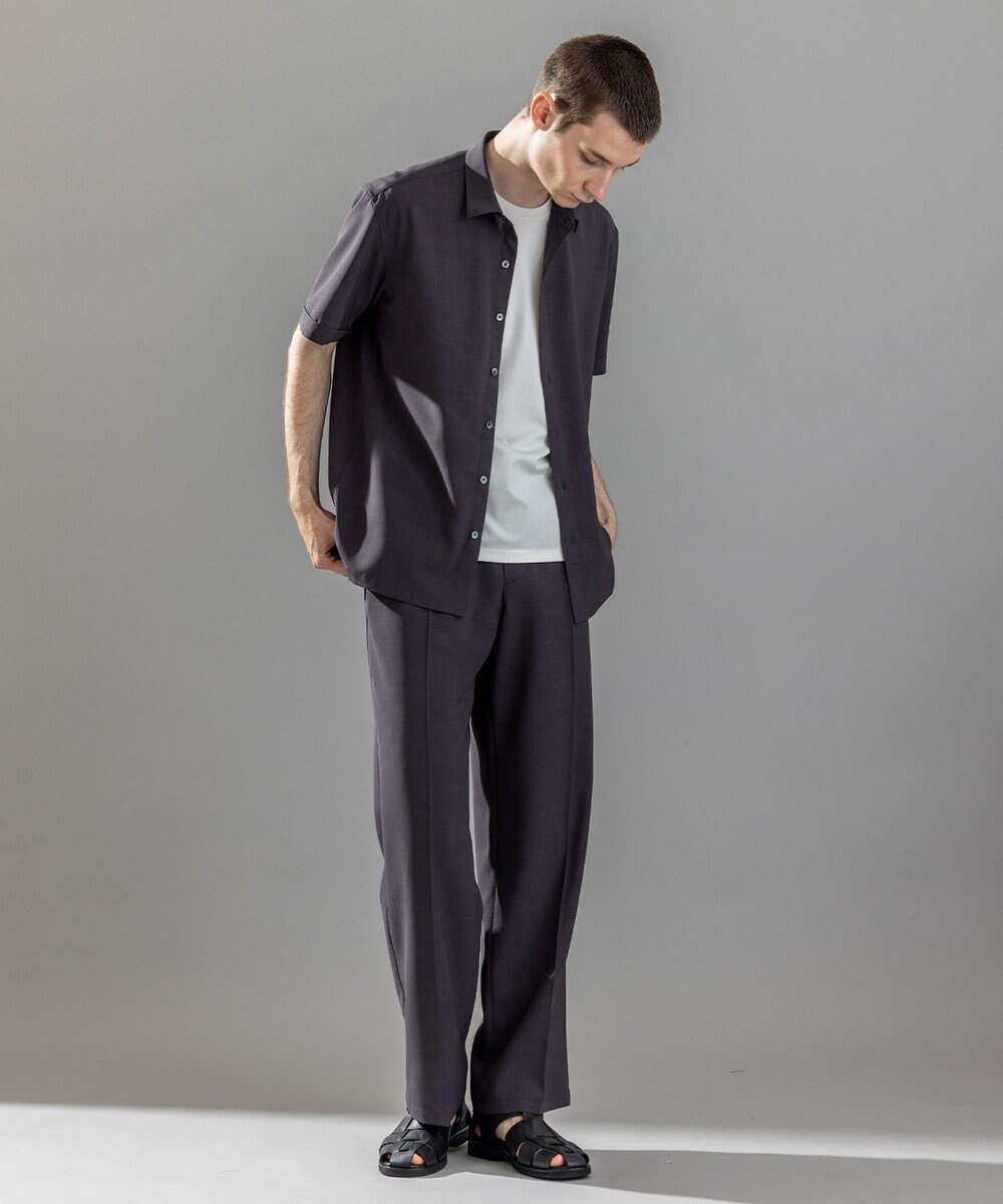 JOSEPH HOMME テクノボイルストレッチ ドロスト付きワイドストレートパンツ / HARRY CONVERTIBLE 