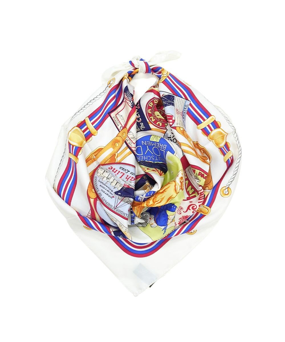 Marca ＜秋の新作！＞【 Marcaオリジナル】ボヤージュ 大判 シルクツイル スカーフ 