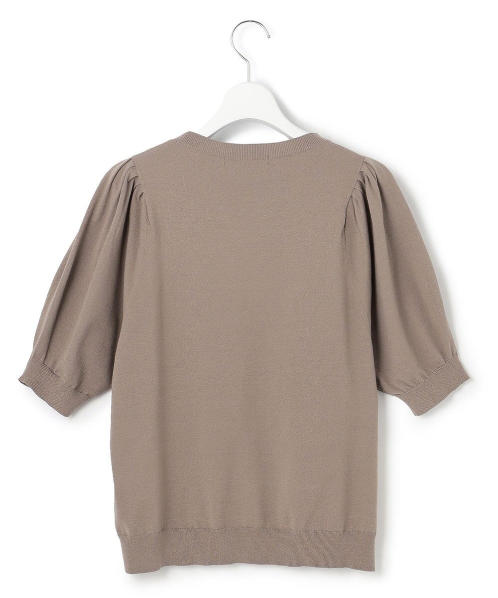 23区 ヴィスコースストレッチ パフスリーブ 半袖 ニット 