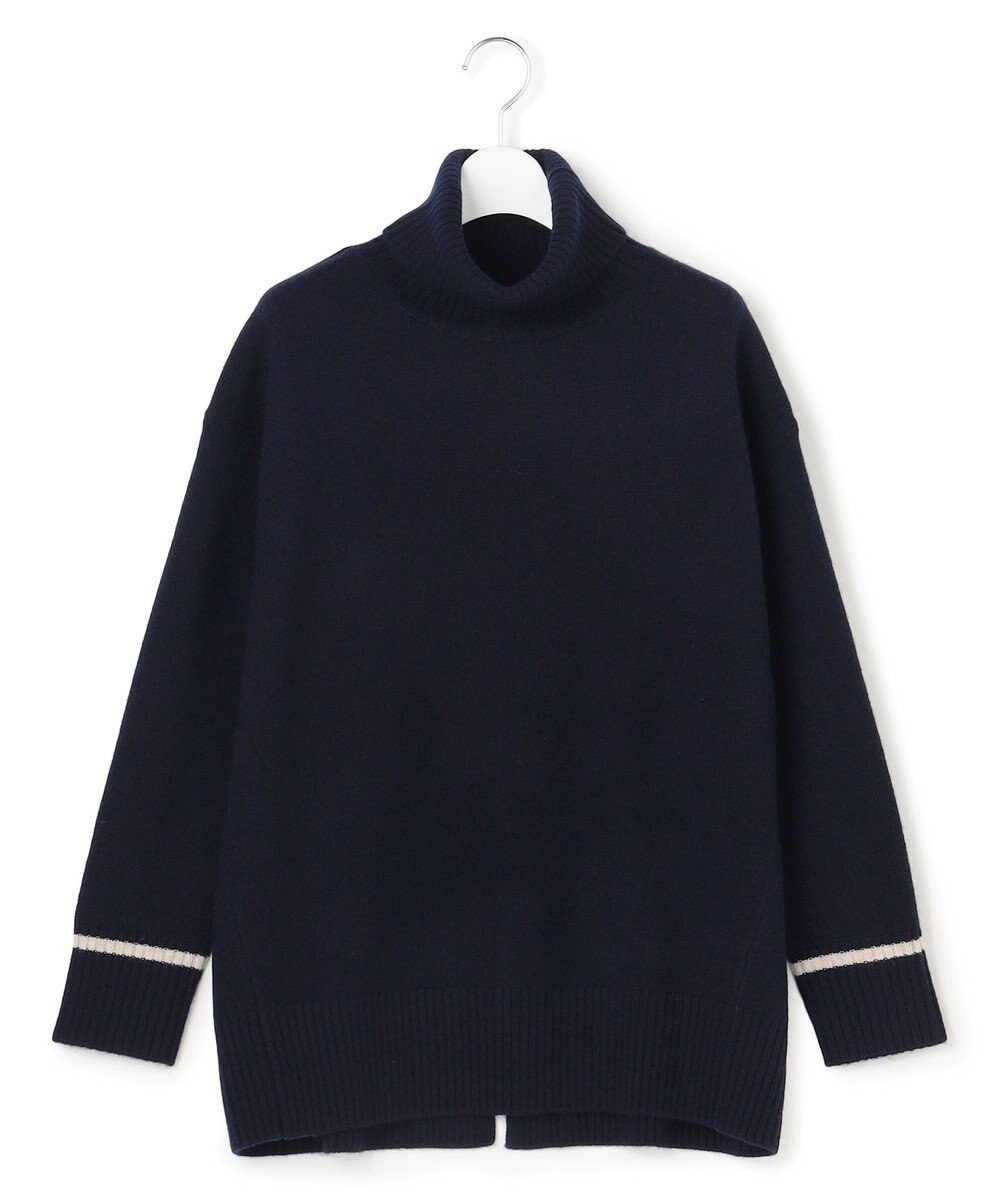 J.PRESS YORK STREET 【WOMEN】ウールカシミヤ デザインタートルネック ニット 