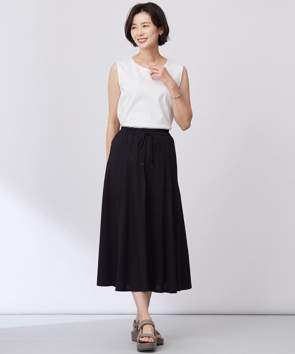 J.PRESS LADIES 【洗える】トリコットバイオ フレア スカート 