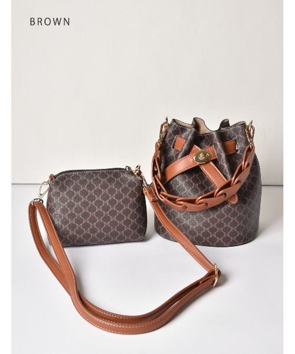 LA BAGAGERIE 【MONICA】編み込みハンドル2WAYバッグ 