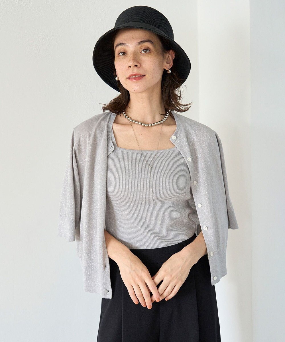 UNFILO ラメリブタンクトップ 