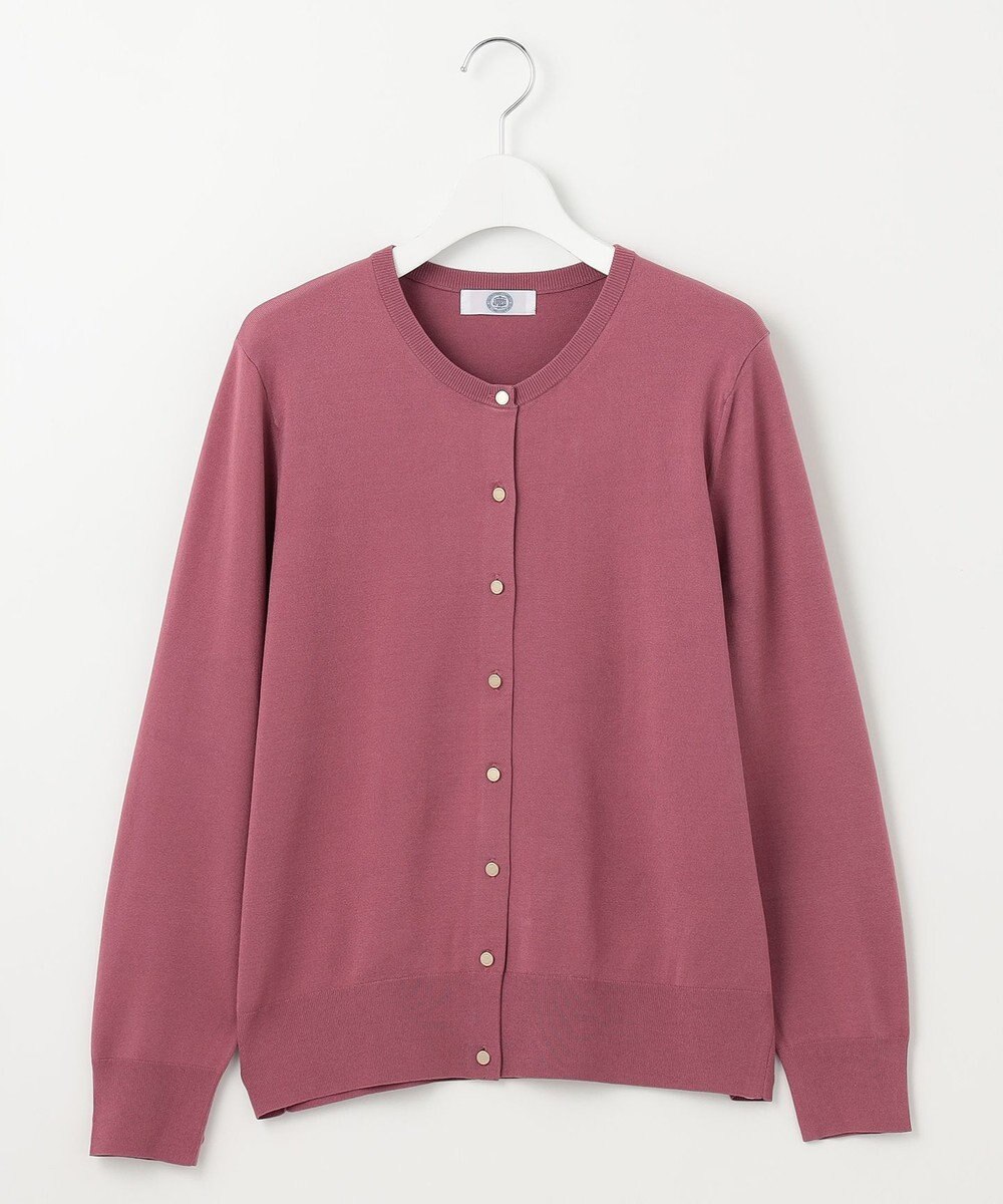 J.PRESS LADIES L 【洗える】レーヨンエリートストレッチ クルーネック カーディガン 