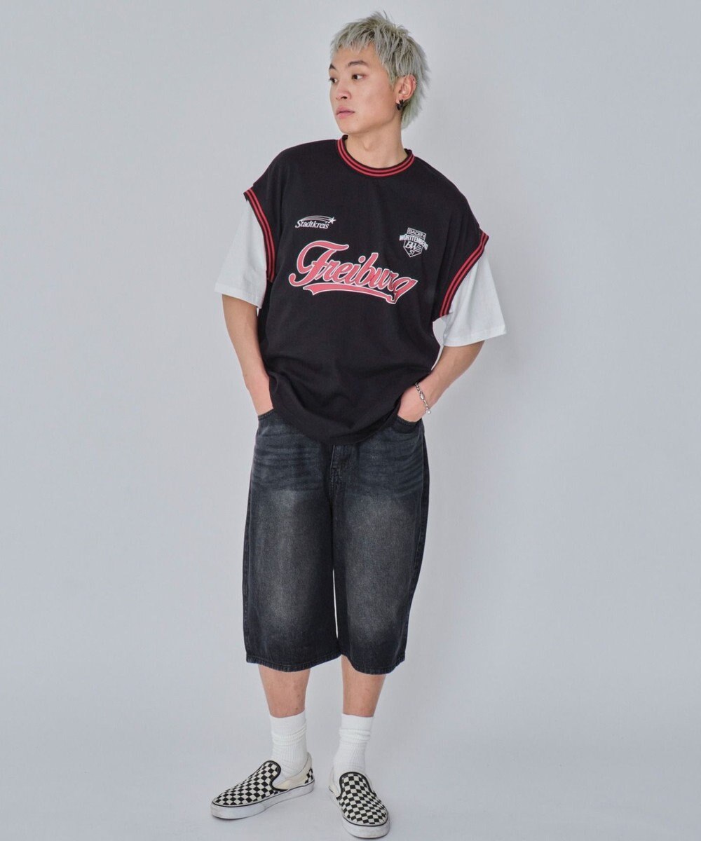 WEGO 【ユニセックス着用ITEM/MLサイズ展開】フェイクタンクグラフィックT（SS） 