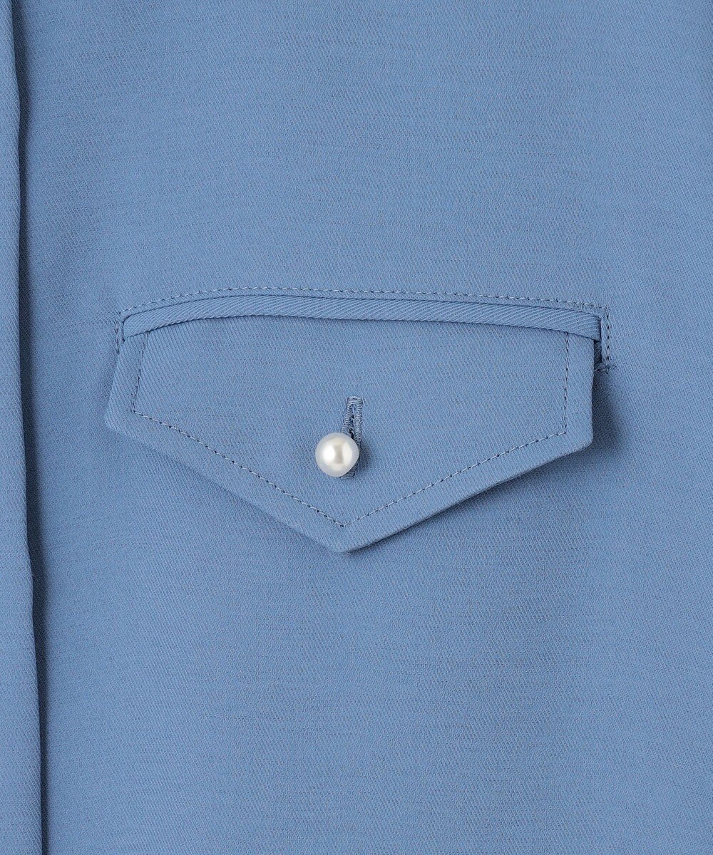 組曲 【サッシュベルト付き】パールボタンシャツワンピース 