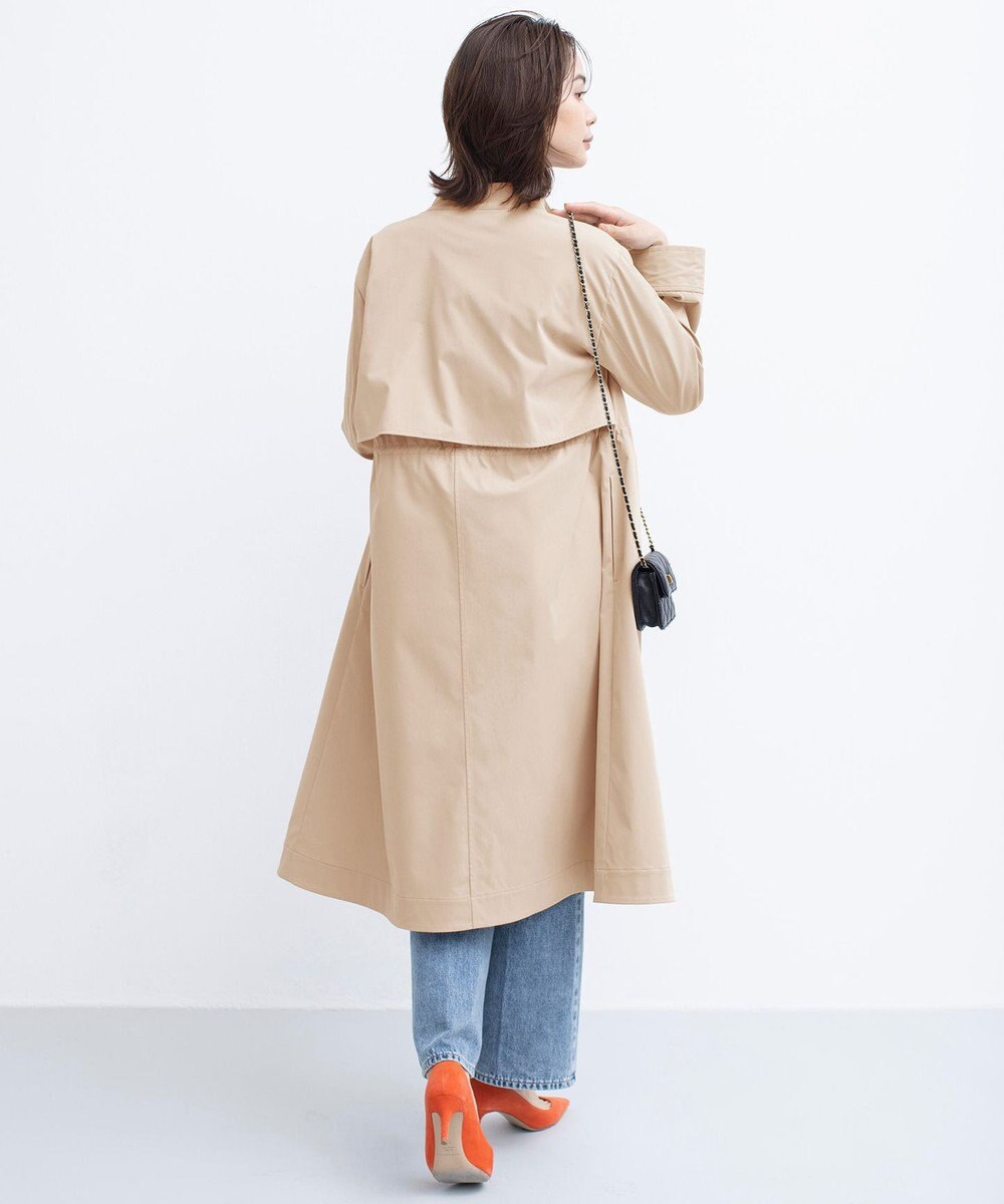 組曲 L 【WEB限定】コットンライクツイル スタンドネックコート 