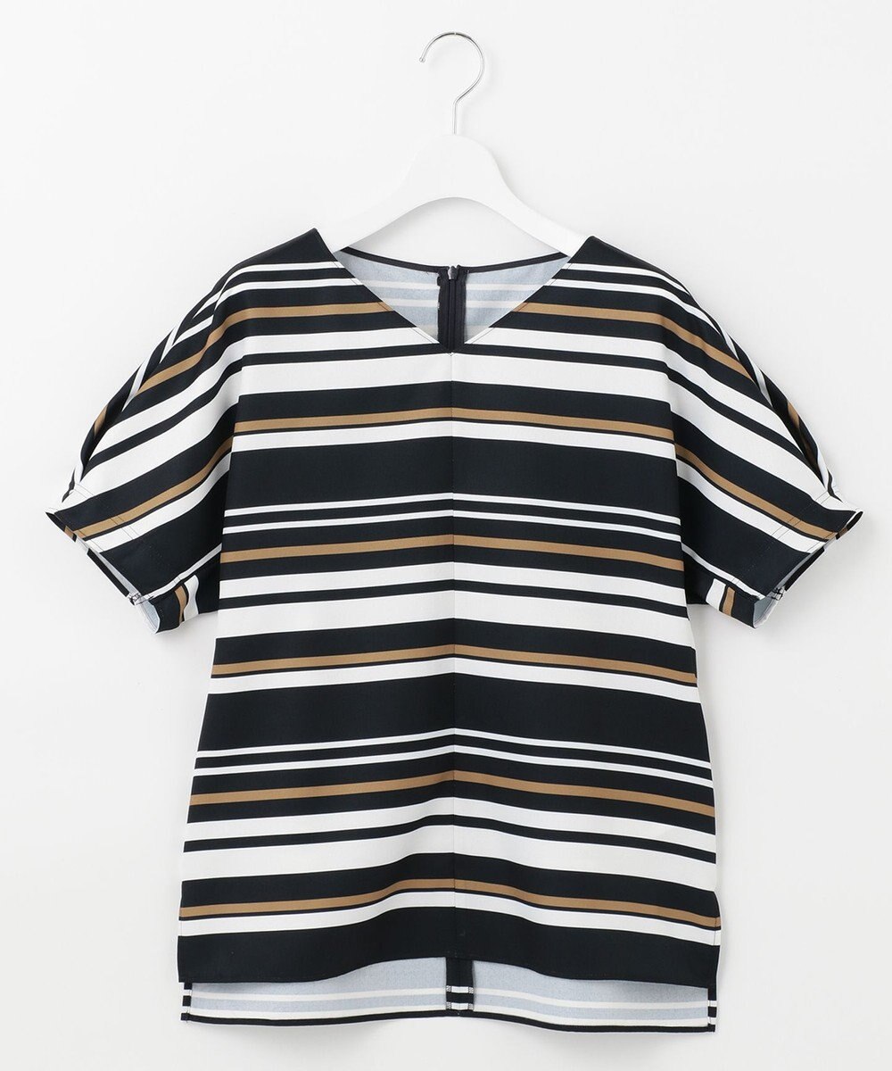 自由区 【接触冷感・速乾・UVカット・撥水・防シワ】リネンライクツイル プルオーバーブラウス 