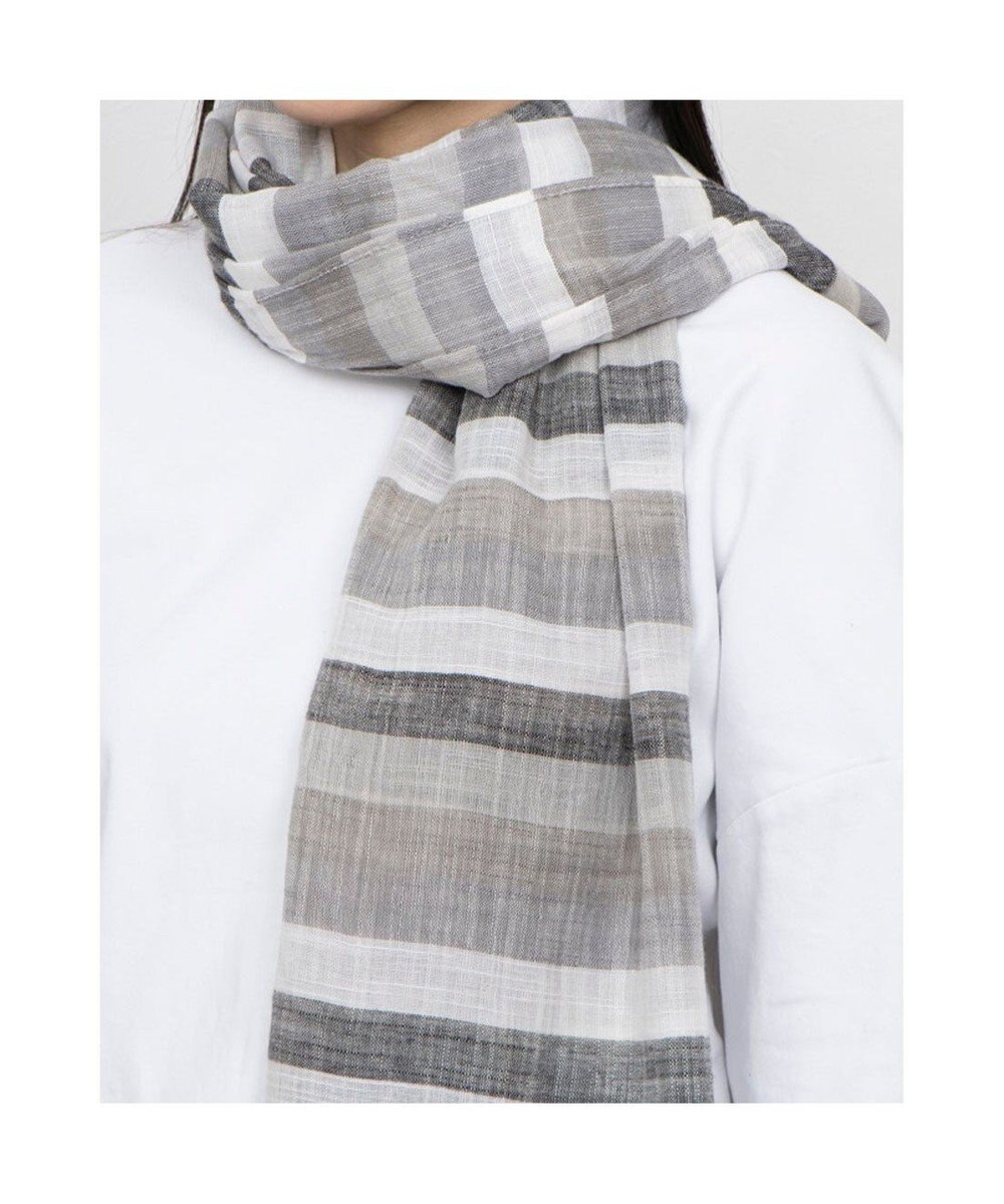 UNBILLION カシュネ cache nez / 綿混ボーダーストール 