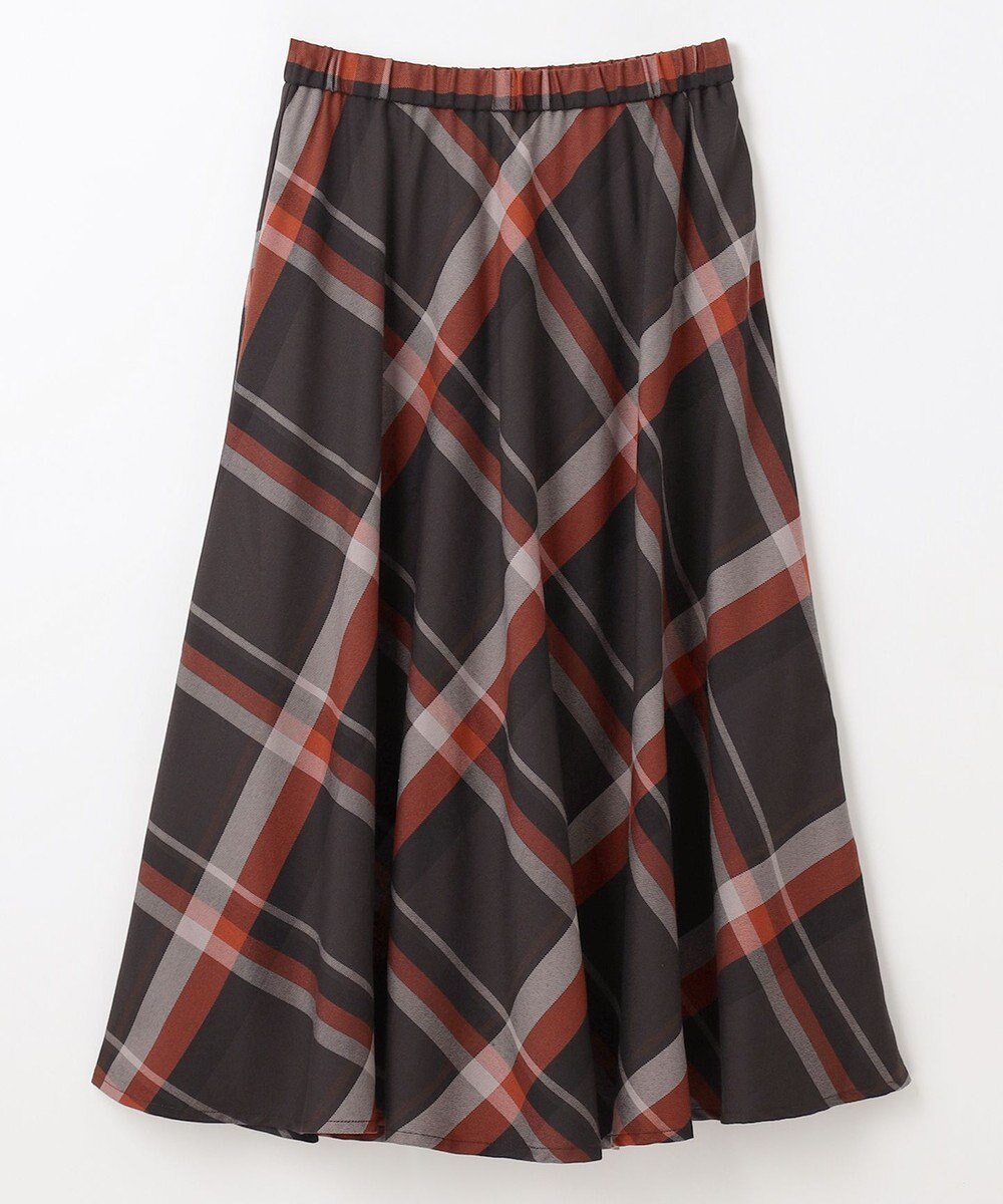 ANY L 【親子連動/洗濯機可能/ウエストゴム】チェックフレアスカート 