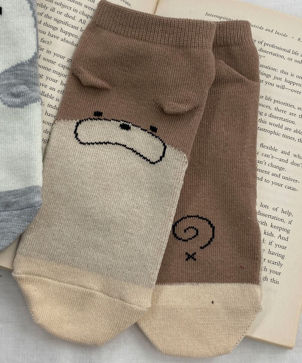 WEGO アニマルデザインショートソックス 