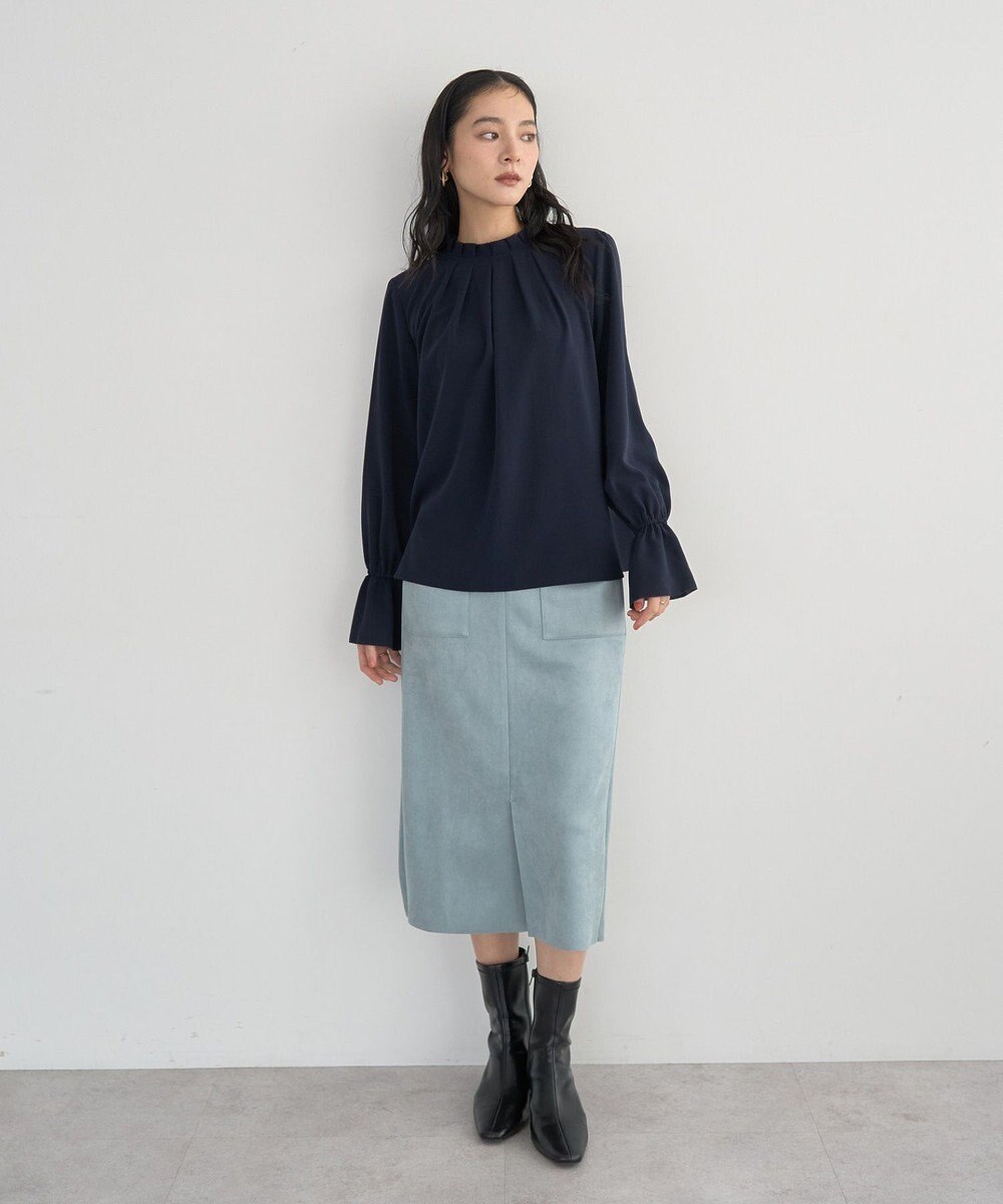 YECCA VECCA タックデザインブラウス 