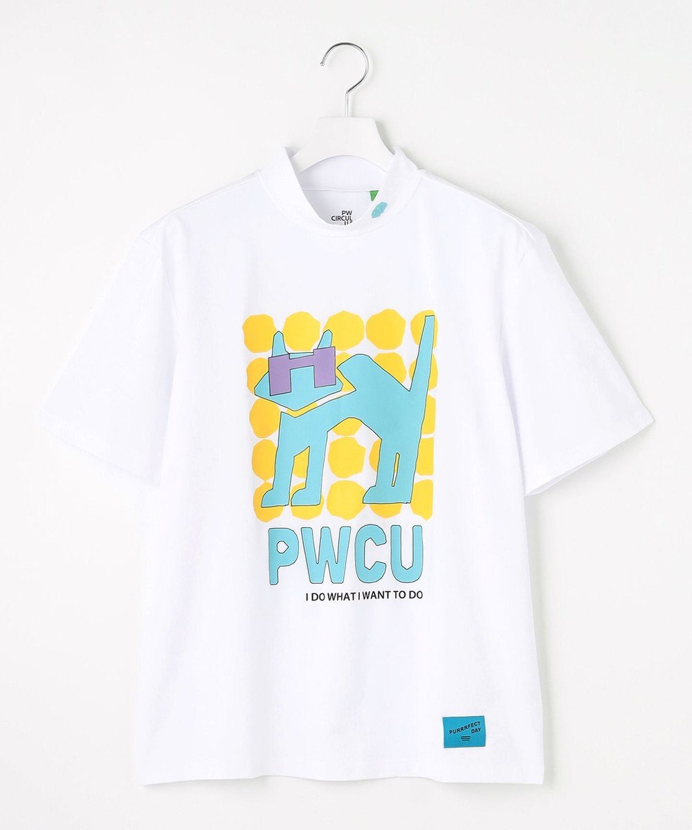 PW CIRCULUS 【UV遮蔽率99% UVカット / 速乾 / ストレッチ】【GOLF OUT掲載】【MEN】アニマルグラフィックモックネックT ゴルフ 