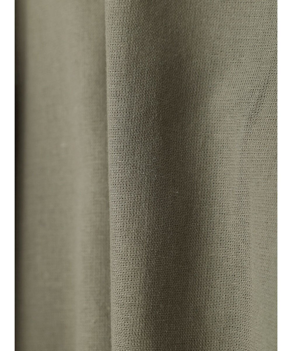 Green Parks 綿麻混ノーカラーブルゾン 