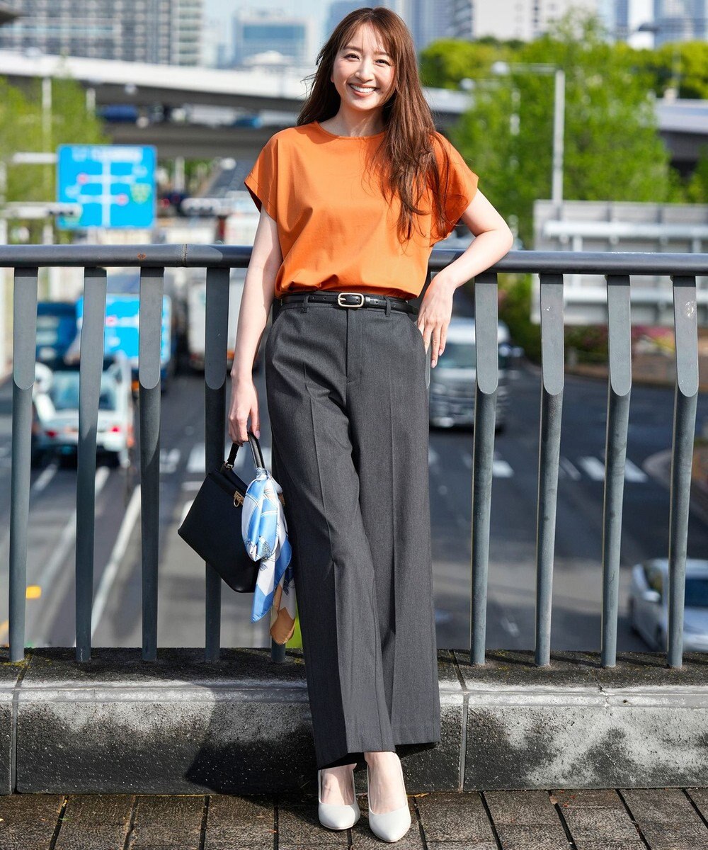 ANY SIS エアリーストレッチ ワイドパンツ 