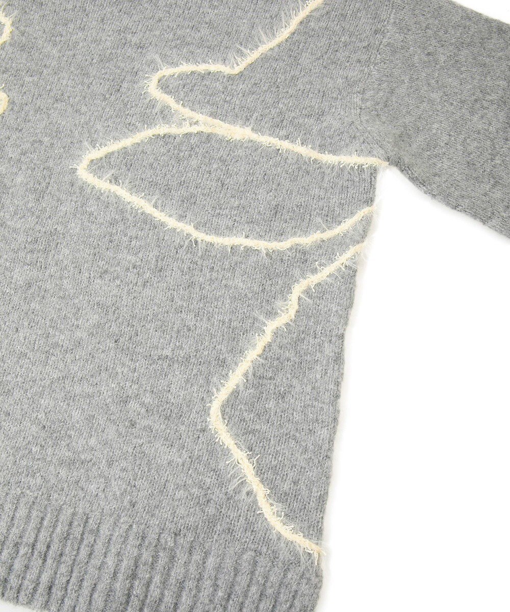 AMERICAN HOLIC ニュアンスライン柄ニットプルオーバー 