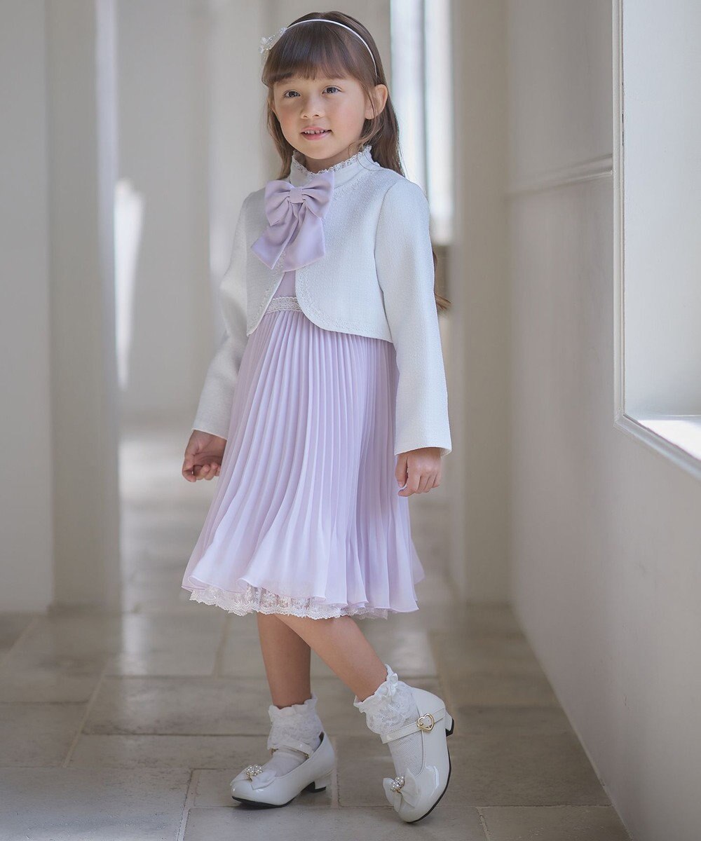 ANY KIDS シフォン プリーツ ワンピース 