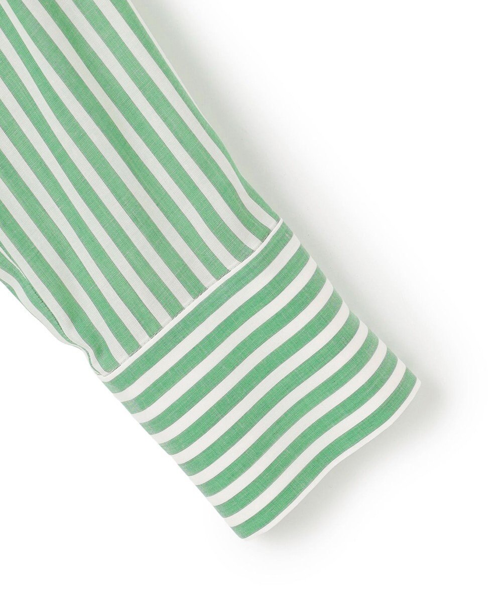 ICB 【洗える】キュプラローンストライプ シャツ 