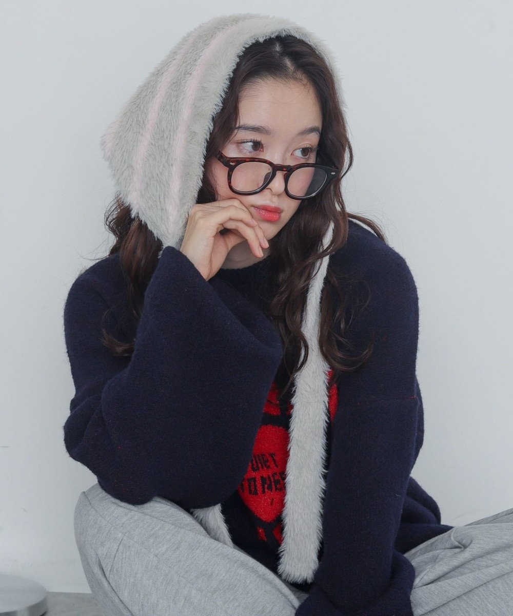 WEGO ボーダーニットバブーシュカ 