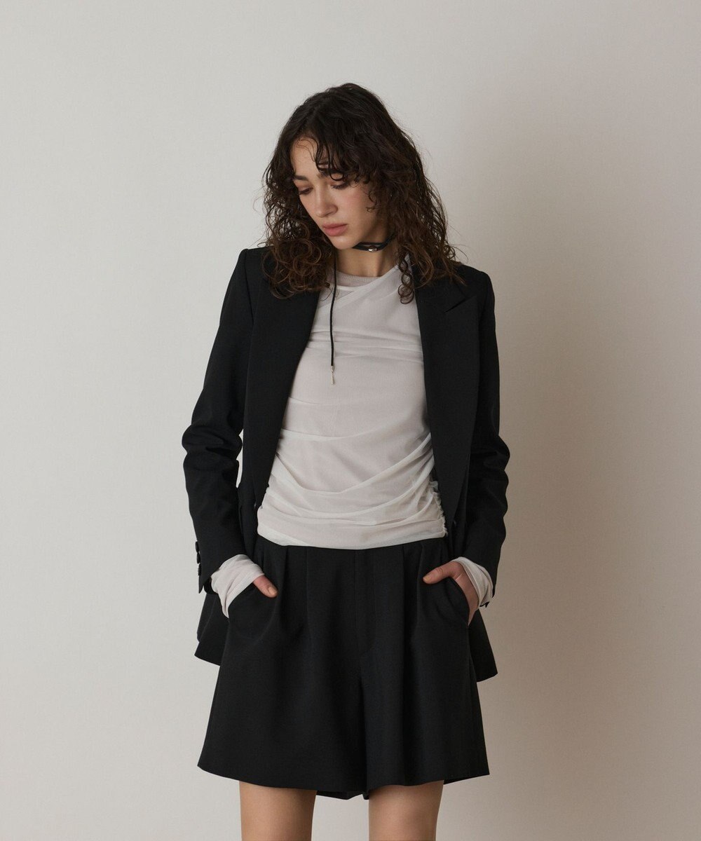 GRACE CONTINENTAL リネンライクダブルジャケット 