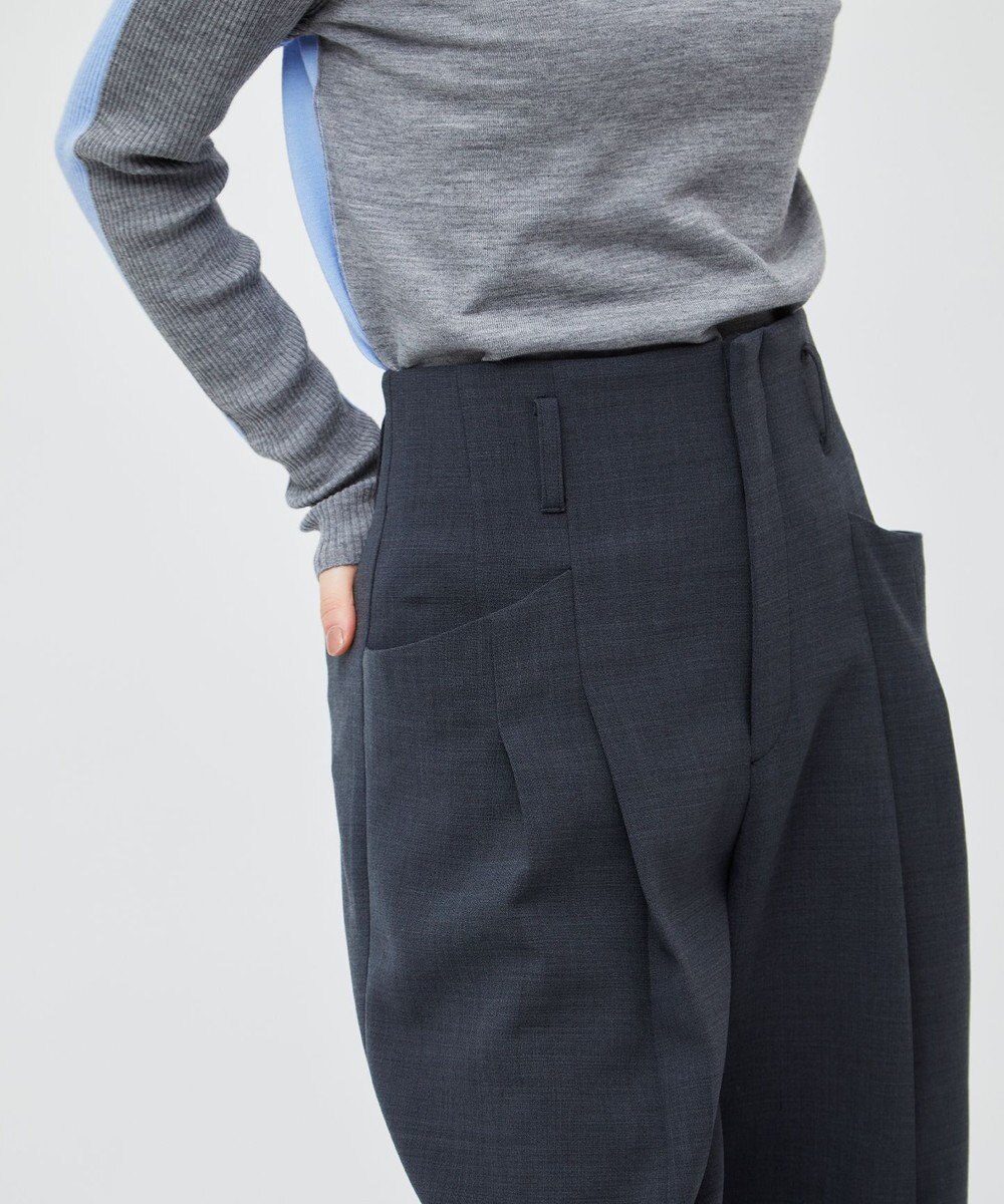 BEIGE， LAC / 2WAYストレッチワイドタックパンツ 