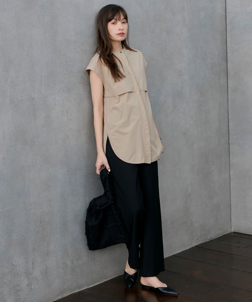 ICB L 【接触冷感・UVカット・撥水・洗える】 プルーフ4WAYタフタ ブラウス 