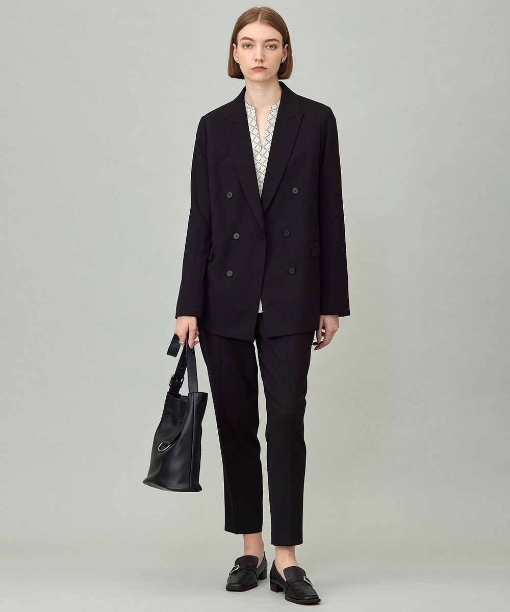 ICB 【UVカット・洗える】ウール2WAYストレッチ ドロストパンツ 