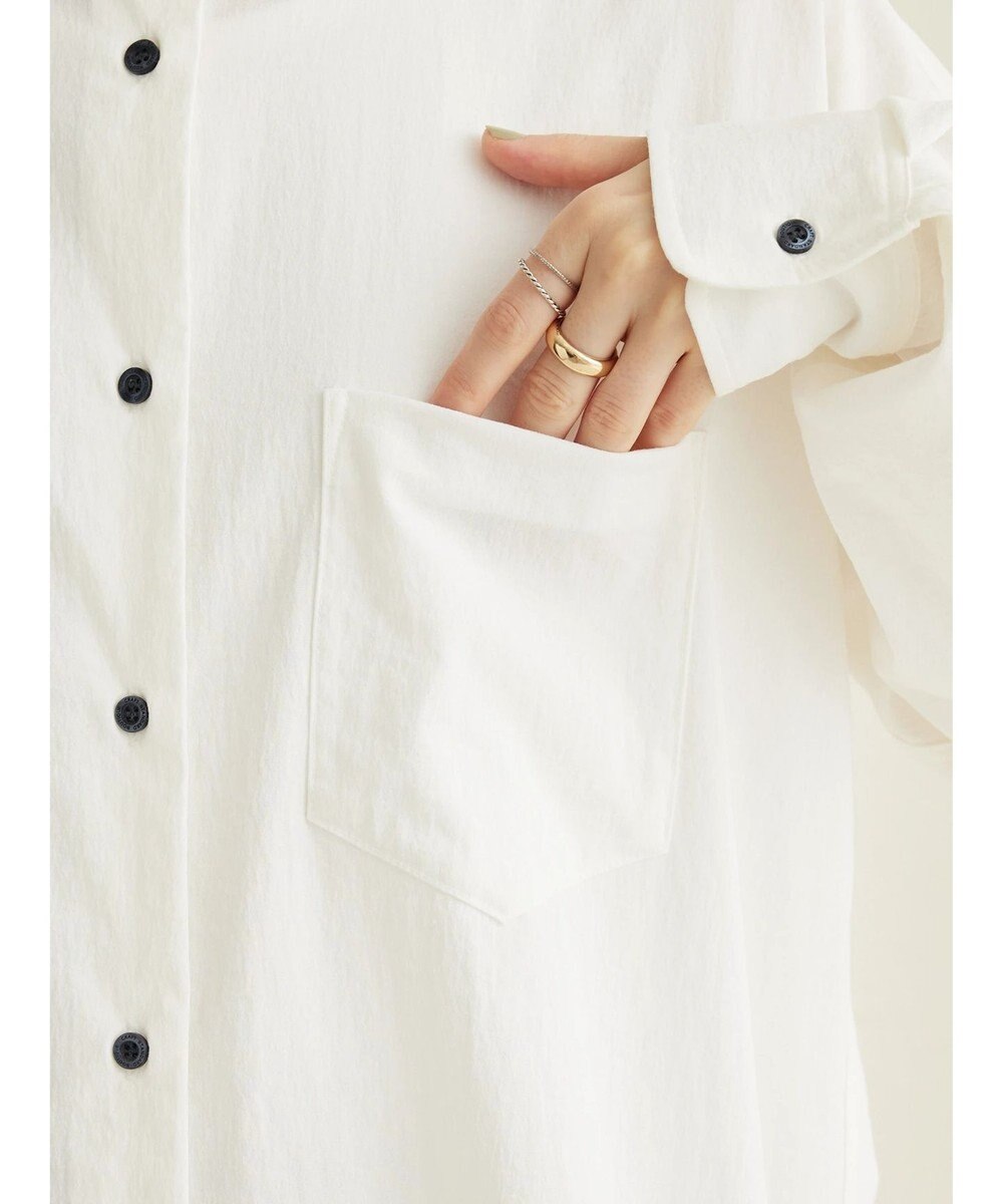 CRAFT STANDARD BOUTIQUE レーヨンデシンバンドカラーシャツ 