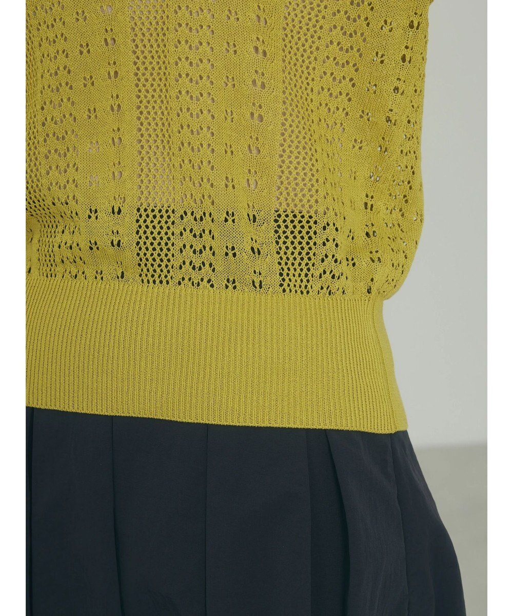 Green Parks ａ．透かし柄ニットプルオーバー 