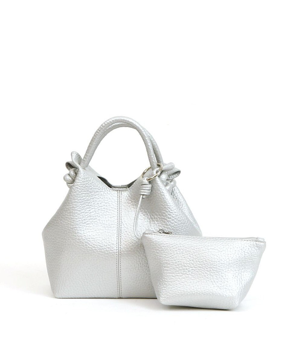 UNBILLION カシュカシュ cachecache / ポーチ付きノットハンドル2wayシボトート 