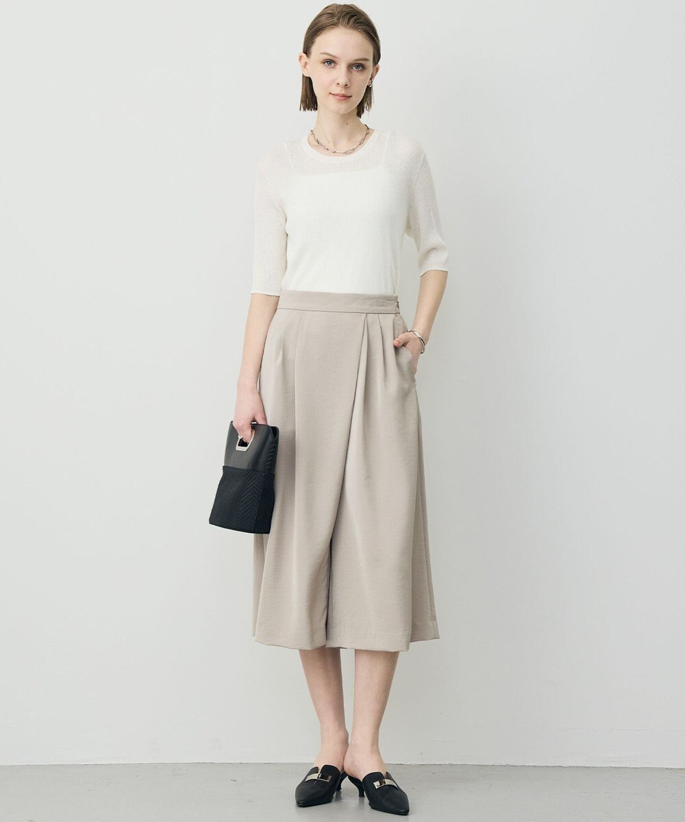 ICB L 【先行予約】 リネンブレンドシアー クルーネックリブニット 