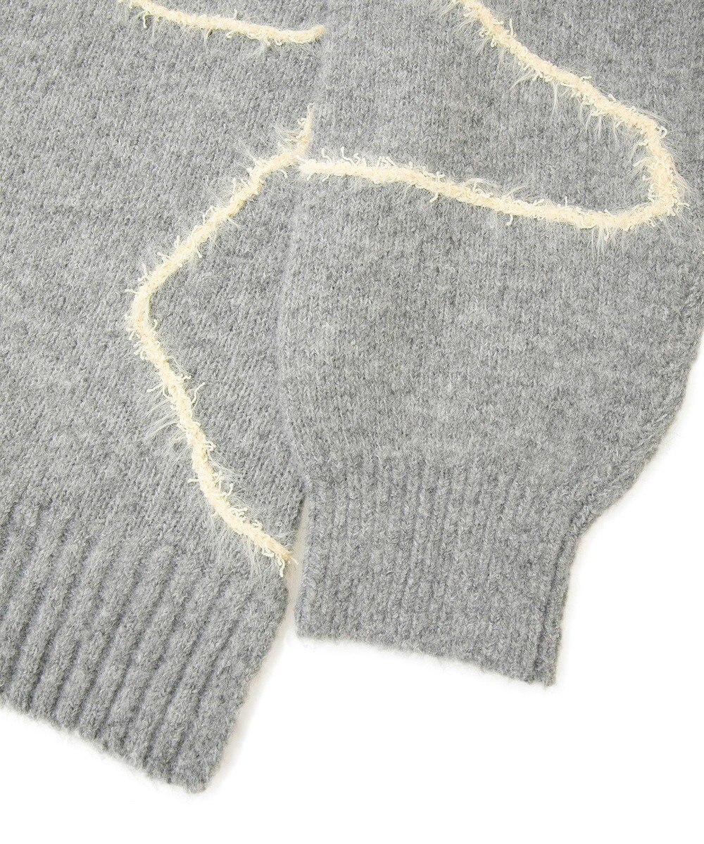 AMERICAN HOLIC ニュアンスライン柄ニットプルオーバー 