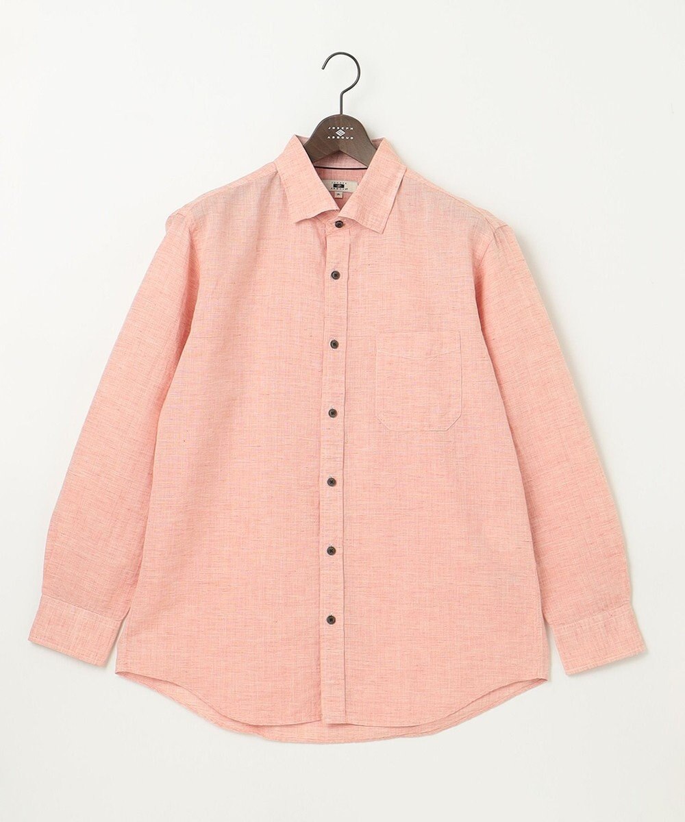 JOSEPH ABBOUD 【キングサイズ・カラー豊富/サステイナブル】リヨセルリネンサッカーシャツ 