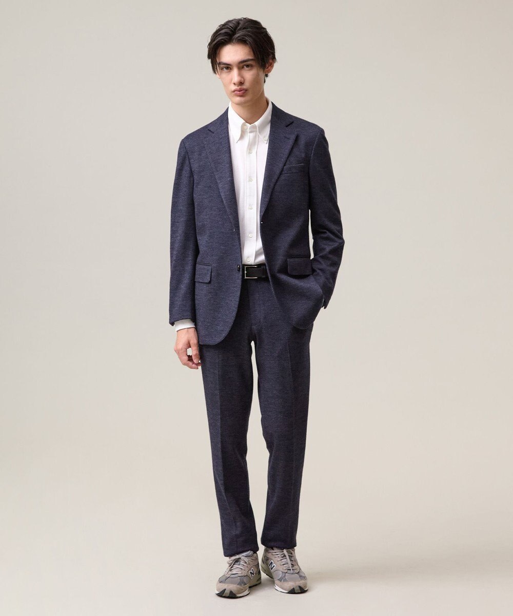 J.PRESS MEN 快適さとエレガンスを纏う【セットアップ対応 / ストレッチ】SOFAニット ハイグレードジャージー ジャケット 