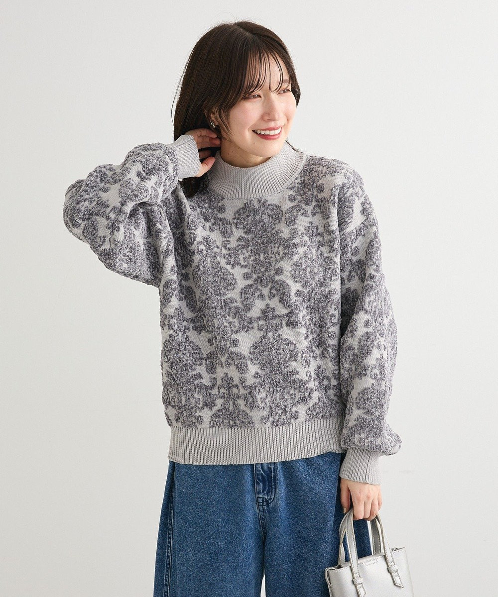 Green Parks ・ｓｗｉｎｇ　ｂｙ　アラベスクジャカードニット 