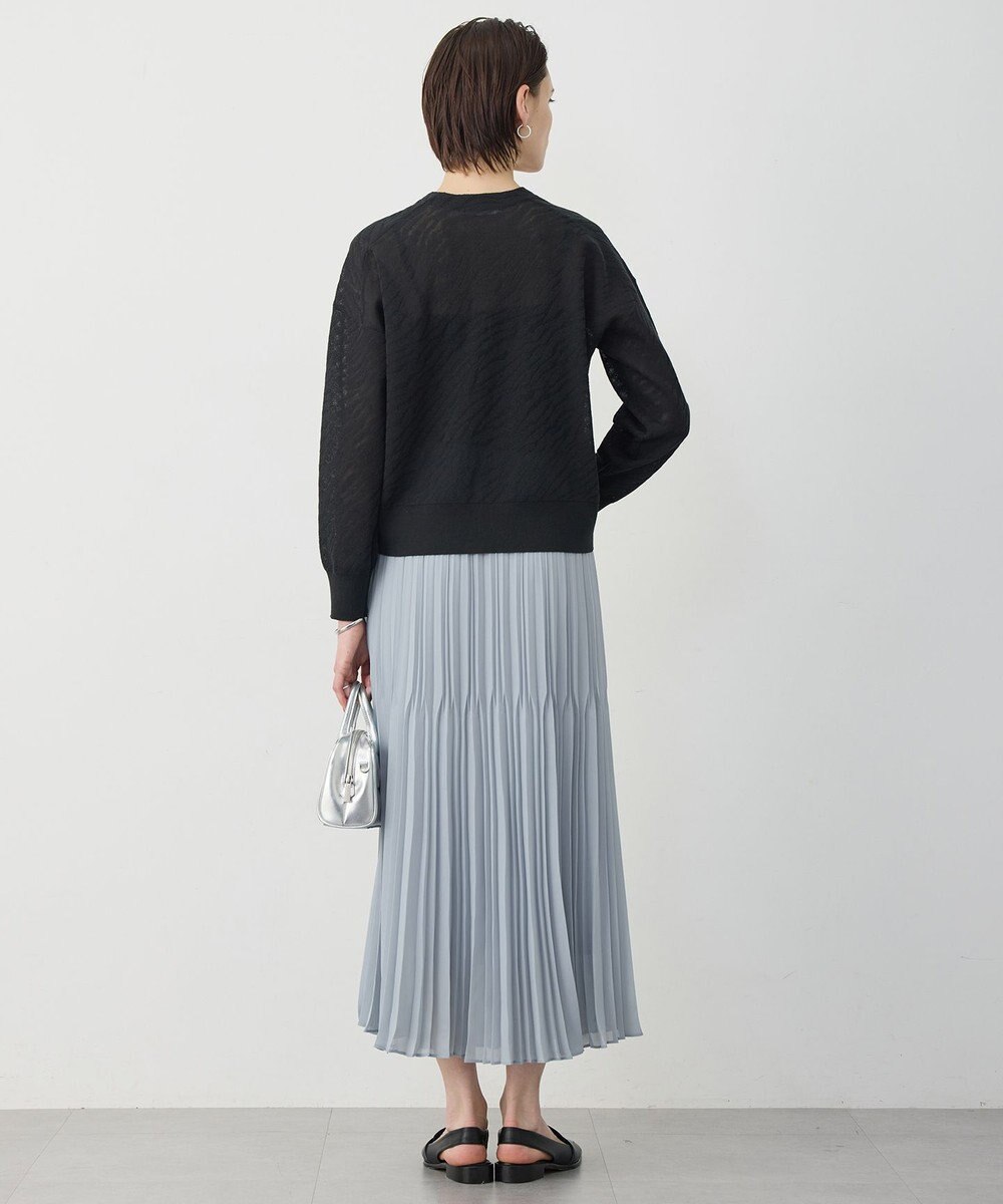 ICB L シアージャカード ニットブルゾン 