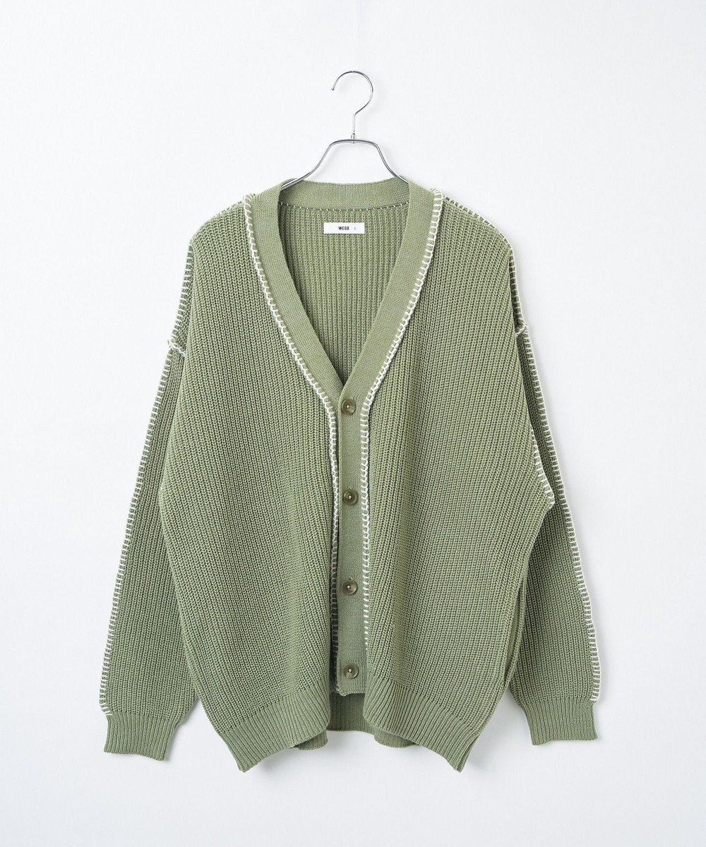 WEGO ハンドステッチカーディガン 