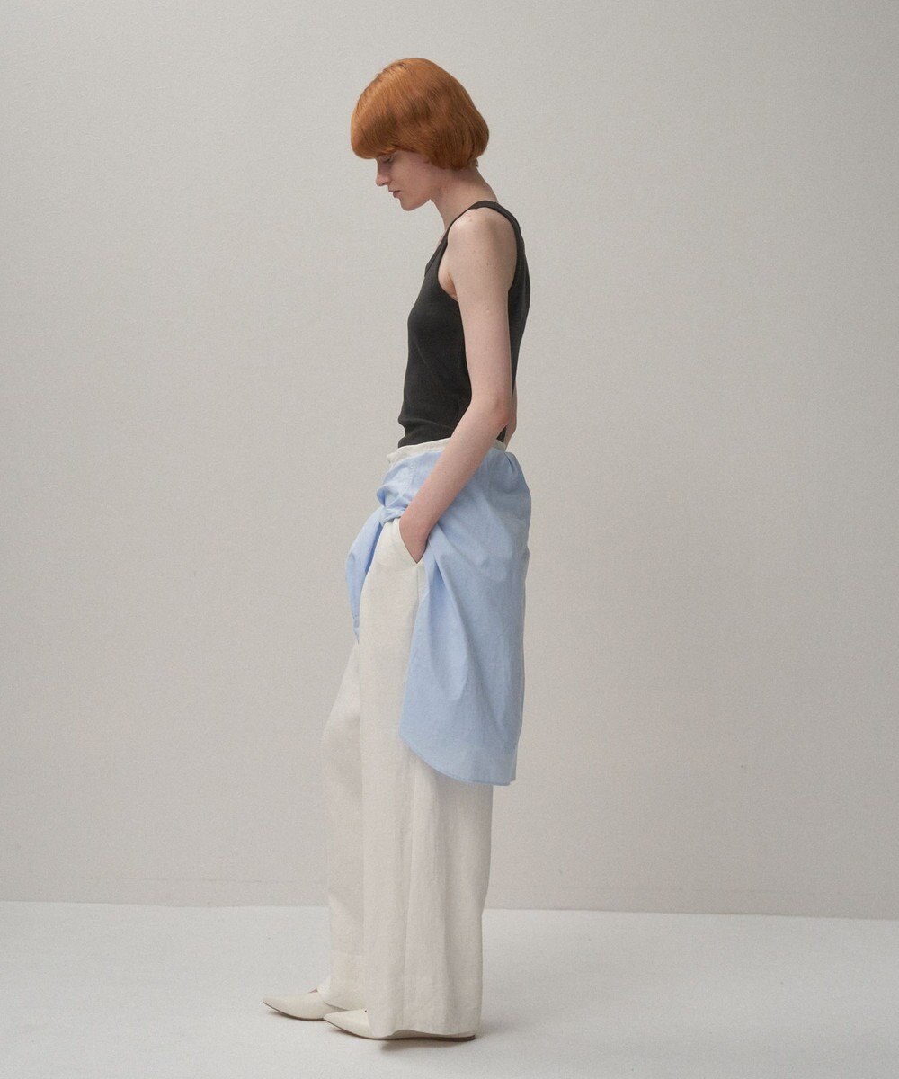 ATON LINEN TWILL | タックイージーパンツ 