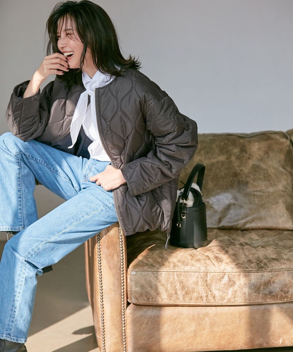 23区 L 【洗える】中綿キルティング ショート ブルゾン 