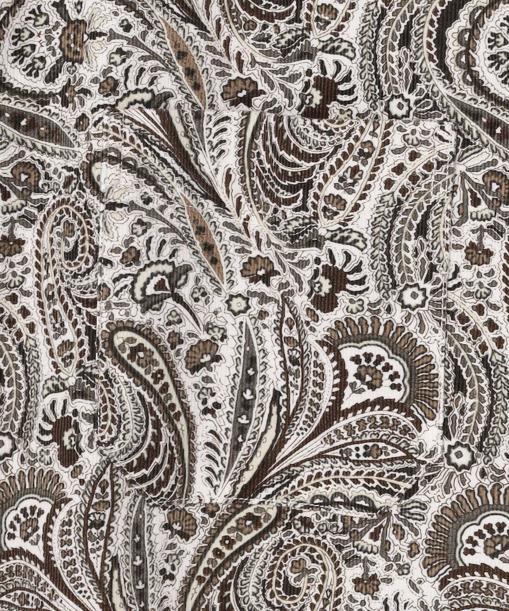 JOSEPH ABBOUD 【LIBERTY・綿100％】リバティペイズリープリントコーデュロイ シャツ 