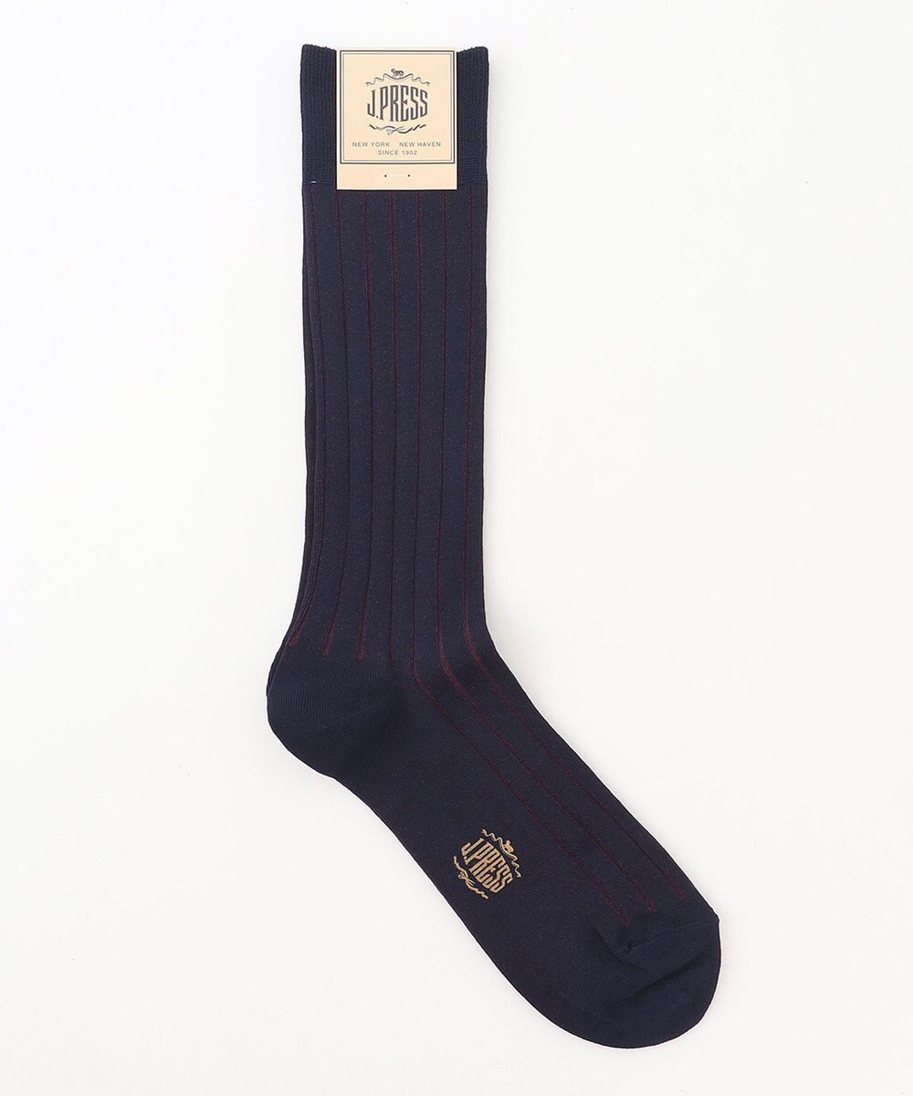 J.PRESS MEN 【定番】ハイゲージワイドストライプ リブソックス 