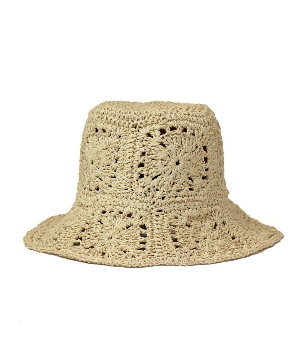 ATRENA 花柄細網みハット 