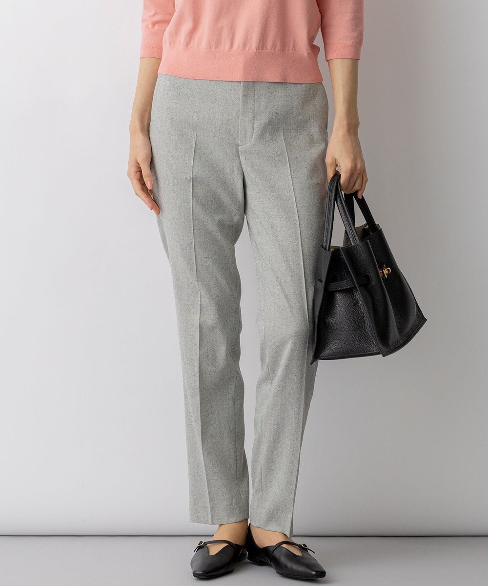 23区 【先行予約】アイアスマットストレッチ テーパード パンツ 